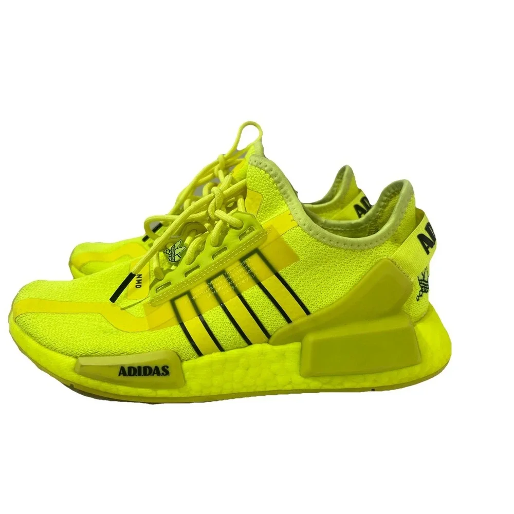 Adidas NMD R1 V2 Sneakers Running Shoes Mens Sz 6.5‎ Solar Yellow